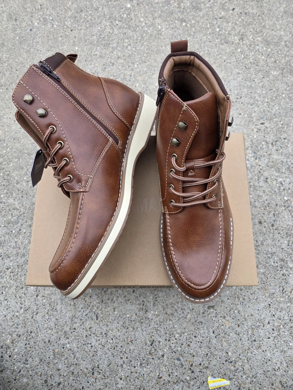 Steve Madden Leather Casual Boots Men Size 12